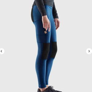 Fjallraven Blue Abisko Trekking Tights Hiking Climbing Outdoor Leggings Small